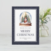 クリスマスグローブサンタクロース雪 シーズンカード (スタンド正面)