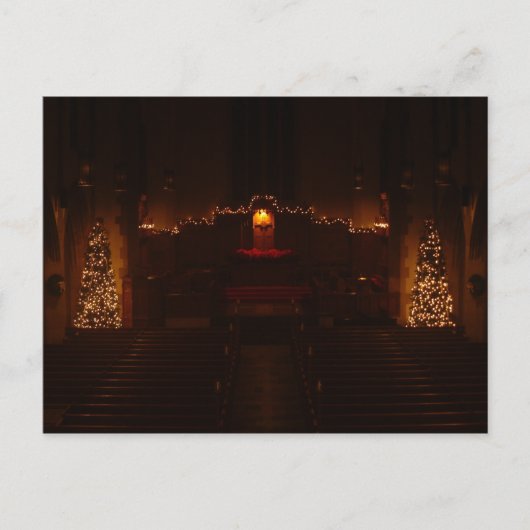 クリスマスグローブシティカレッジでのハーバーズチャペル シーズンポストカード (正面)