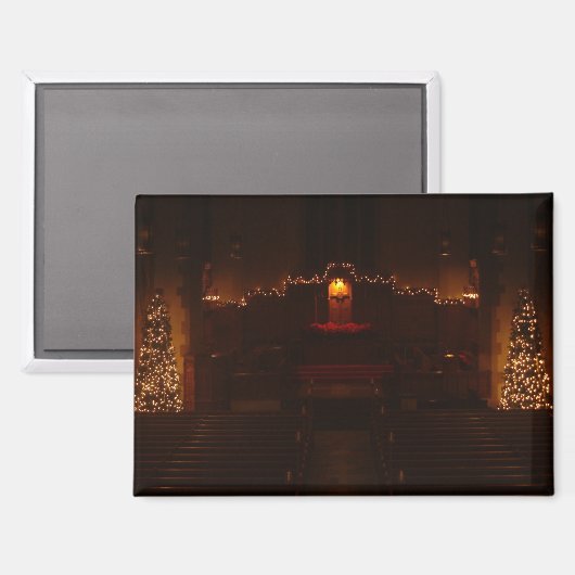 クリスマスグローブシティカレッジでのハーバーズチャペル マグネット (正面/裏面)