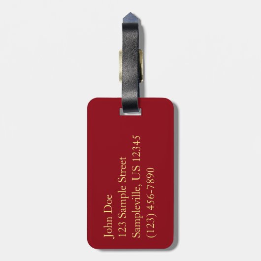 クリスマスグローブシティカレッジでのハーバーズチャペル ラゲッジタグ (裏面縦)