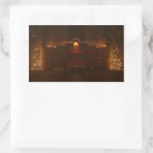 クリスマスグローブシティカレッジでのハーバーズチャペル 長方形シール (バッグ)