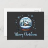 クリスマスグローブススノー魔法 シーズンポストカード (正面/裏面)