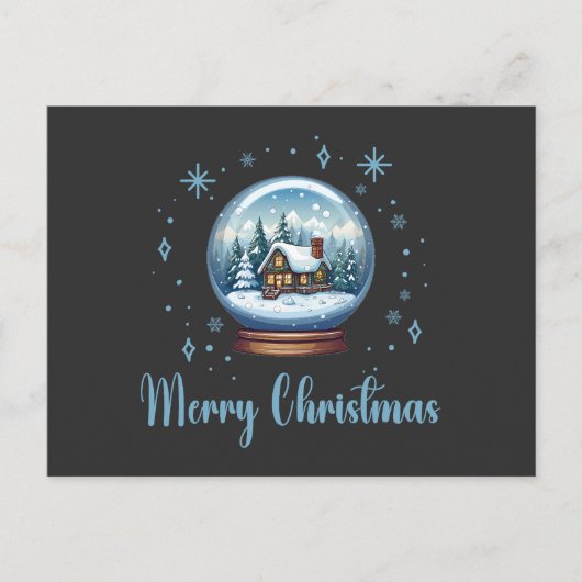 クリスマスグローブススノー魔法 シーズンポストカード (正面)