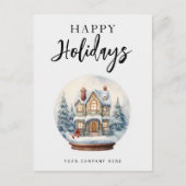 クリスマスグローブハウスハッピーホリデーズエテ実在ート シーズンポストカード (正面)