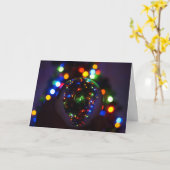 クリスマスグローブ カード (黄色い花)