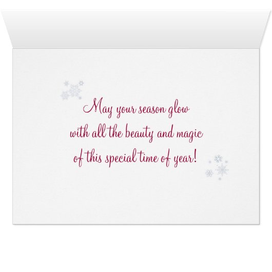 'クリスマスグロー'ホリデーカード – 美しいと魔法 (内部横(下))
