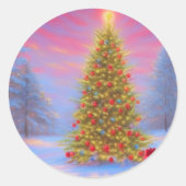 クリスマスグローリー朝夜明け ラウンドシール (正面)