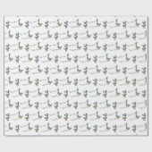 クリスマスグースオンホワイト ラッピングペーパー (フラット)