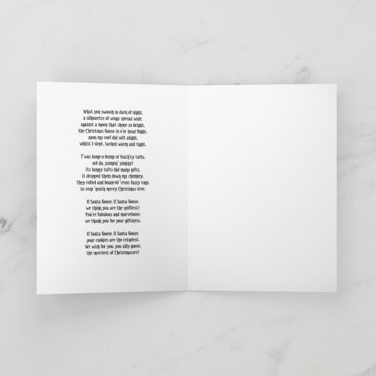 クリスマスグース カード (内部)