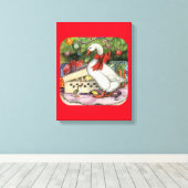 クリスマスグース キャンバスプリント (インサイチュ (ウッドフロア))