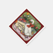 クリスマスグース スタンダードカクテルナプキン (角)