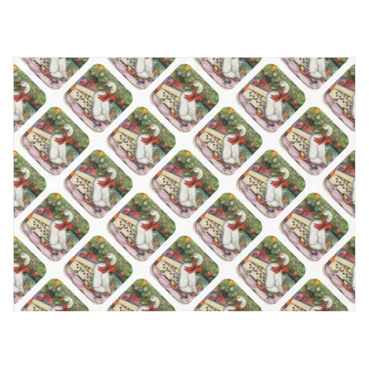 クリスマスグース テーブルクロス (正面(横))