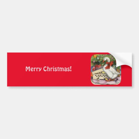 クリスマスグース バンパーステッカー (正面)