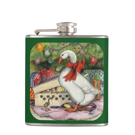 クリスマスグース フラスク (正面)