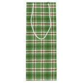 クリスマスグ素朴リーンファームハウスホリデープレイド ワインギフトバッグ (裏面)