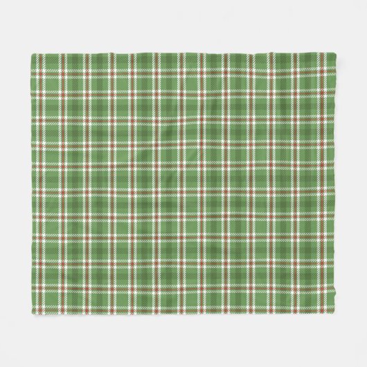 クリスマスグ素朴リーンホリデーファームハウスプレイド フリースブランケット (正面(横))