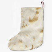 クリスマスグ素朴リーン金ゴールドボウパーソナライズされたウ スモールクリスマスストッキング (裏面)