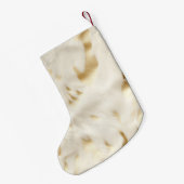 クリスマスグ素朴リーン金ゴールドボウパーソナライズされたウ スモールクリスマスストッキング (裏面 (吊り時))