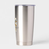 クリスマスグ素朴リーン金ゴールドボウパーソナライズされたウ 保温保冷タンブラー (左面)