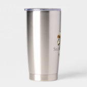 クリスマスグ素朴リーン金ゴールドボウパーソナライズされたウ 保温保冷タンブラー (右面)