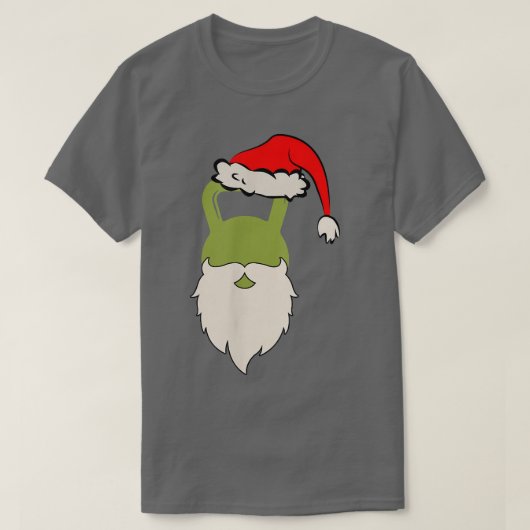 クリスマスケトルベルトレーニングおもしろいジムグラフィリフチン Tシャツ (デザイン正面)