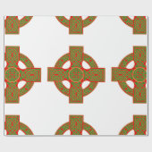 クリスマスケルト結び目模様包装紙 ラッピングペーパー (フラット)