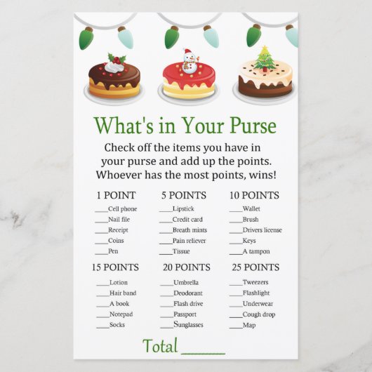 クリスマスケーキあなたの財布ゲームの中に何が (正面)