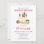 クリスマスケーキとクッキーのホリデーブランチ 招待状 (正面)