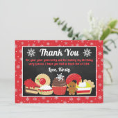 クリスマスケーキとコーラーキの誕生日 サンキューカード (スタンド正面)