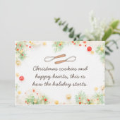 クリスマスケーキとハートフルなクリスマスカード 招待状 (スタンド正面)