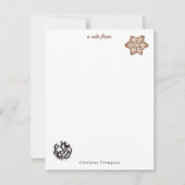 クリスマスケーキとホットココアのホリデーシーズン ノートカード (正面)