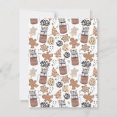 クリスマスケーキとホットココアのホリデーシーズン ノートカード (裏面)