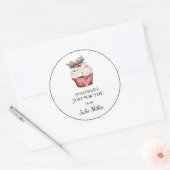 クリスマスケーキのレーベルのために自家製 ラウンドシール (封筒)