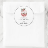 クリスマスケーキのレーベルのために自家製 ラウンドシール (バッグ)