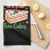 クリスマスケーキを全部食べるデビィ キッチンタオル (四つ折り)