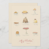 クリスマスケーキカード シーズンカード (正面/裏面)