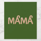 クリスマスケーキツリーマママママセーターおもしろいファミリー ワインラベル (シングルラベル)