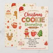 クリスマスケーキデコレーション パーティーの招待状 | 子供 招待状 (正面/裏面)