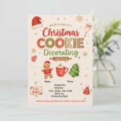 クリスマスケーキデコレーション パーティーの招待状 | 子供 招待状 (スタンド正面)