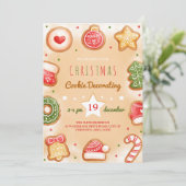 クリスマスケーキデコレーション パーティーの招待状 招待状 (スタンド正面)