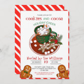 クリスマスケーキデコレーション パーティーの招待状 招待状 (正面/裏面)