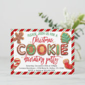 クリスマスケーキデコレーション パーティーの招待状 招待状 (スタンド正面)
