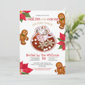 クリスマスケーキデコレーション パーティーの招待状 招待状 (スタンド正面)