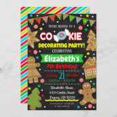 クリスマスケーキデコレーション パーティー招待状 招待状 (正面/裏面)