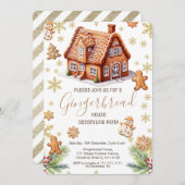 クリスマスケーキデコレーション パーティー ご招待 招待状 (正面/裏面)