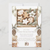 クリスマスケーキデコレーション パーティー 招待状 (正面)