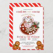 クリスマスケーキデコレーション パーティー 招待状 (正面/裏面)