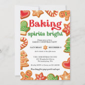 クリスマスケーキパーティーの招待状 招待状 (正面)