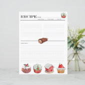 クリスマスケーキレシピブックバインダーカード (スタンド正面)