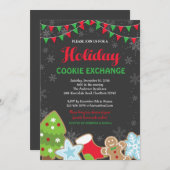 クリスマスケーキ交換のお誘い / ケーキ交換会 招待状 (正面/裏面)